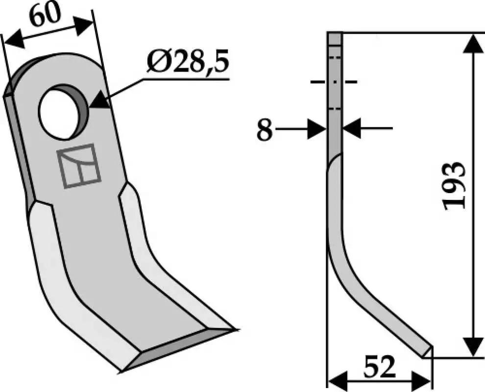 Y-Messer 193x60mm
